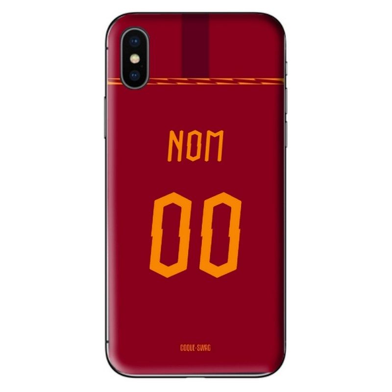 COQUE MAILLOT FOOT - AS ROMA DOMICILE 2019/2020 - PERSONNALISABLE